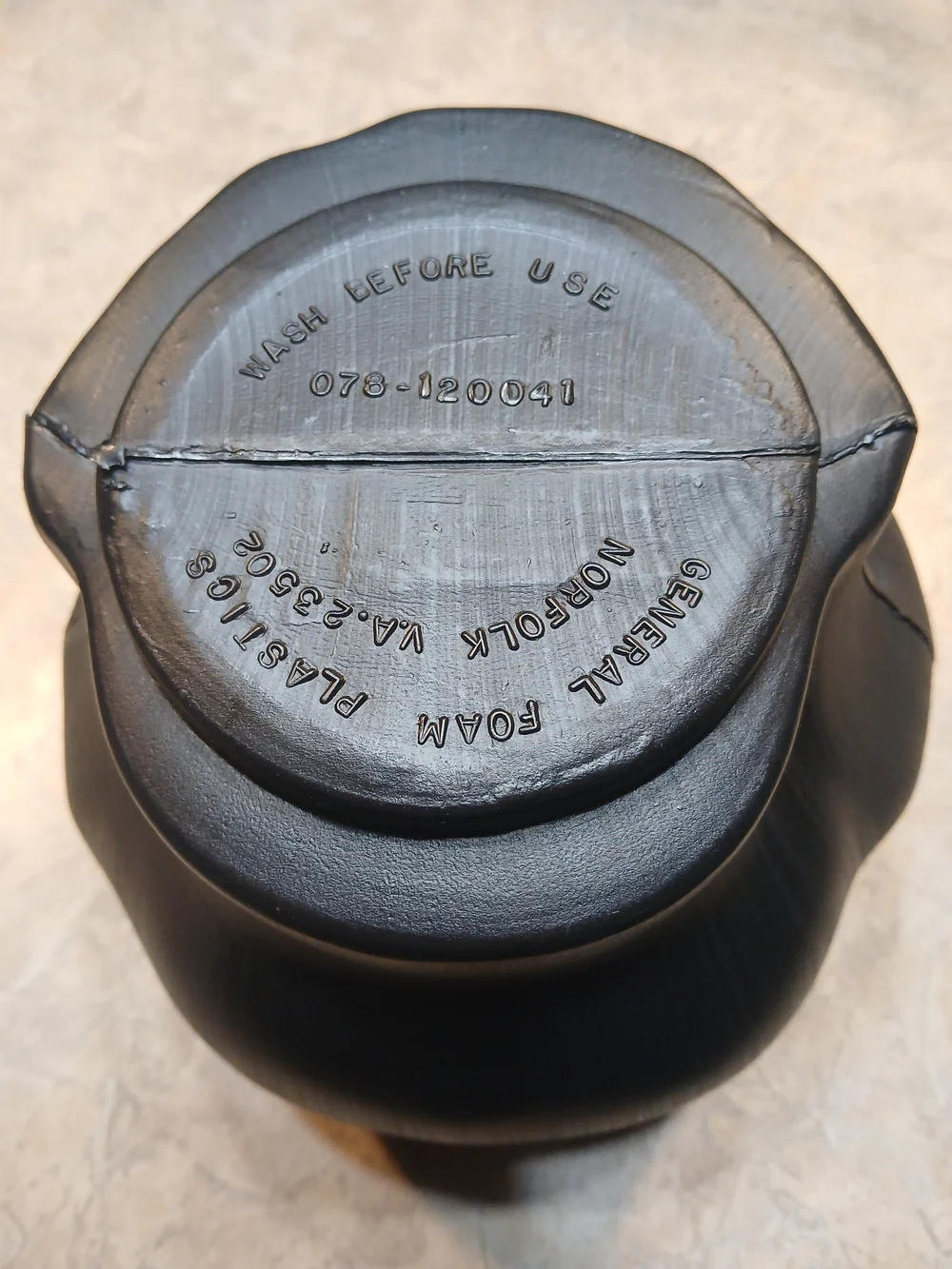 80's Vintage Blow Mold Black Skull Halloween Candy Bucket